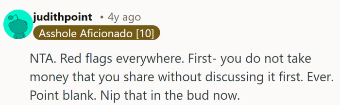 Red flags everywhere!