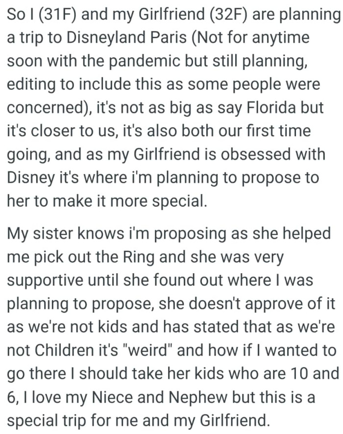 The OP kicks off her story...