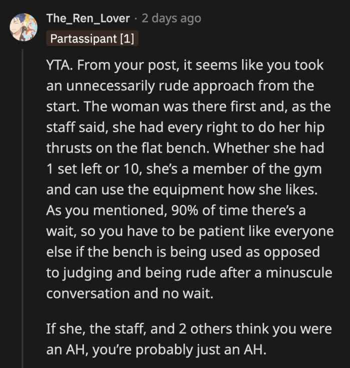 A commenter said that if four people already told OP he was wrong, then the logical conclusion is he was wrong