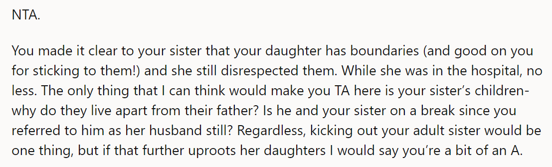 NTA. You made it clear to your sister that your daughter has boundaries.