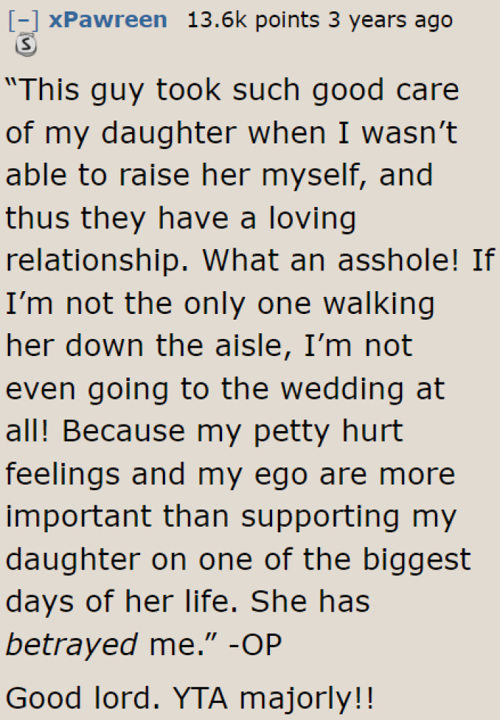 Look at how immature the OP is. No wonder people consider him the a-hole.