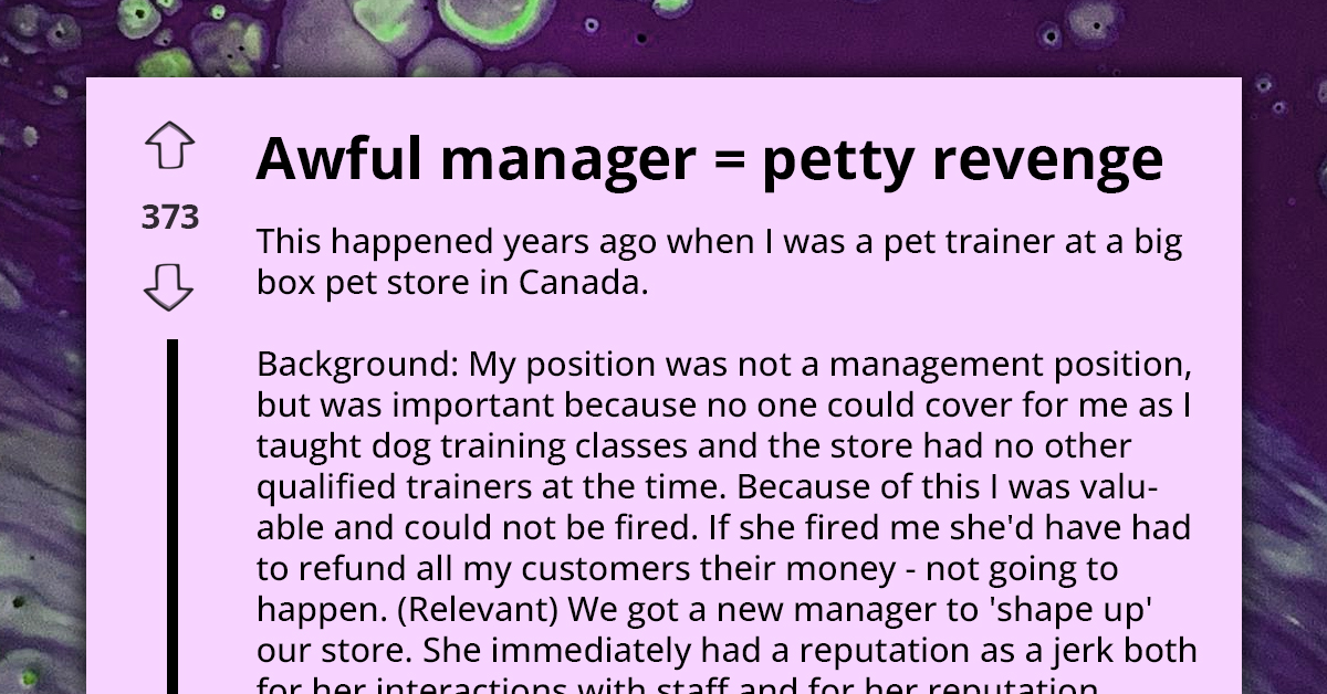 Employee's Ingenious Petty Revenge on Tyrannical Manager Costs Store Thousands