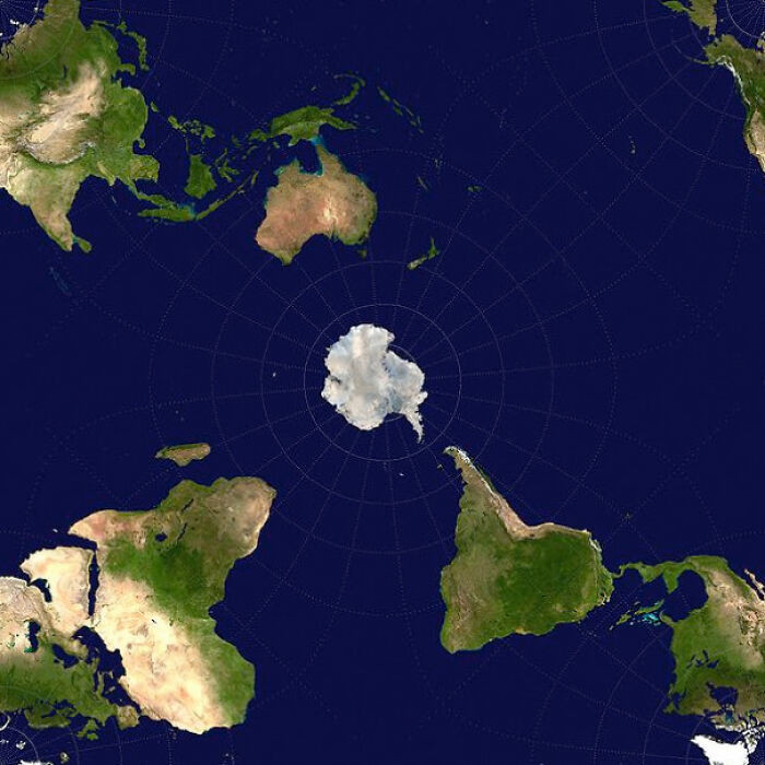 39. A World Map Centered On Antarctica