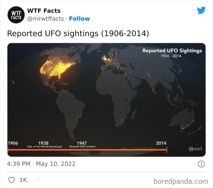 37. A reported UFO sighting