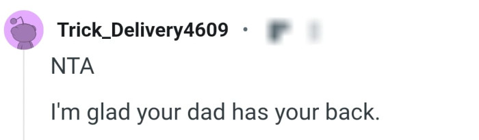 OP's dad is the gem