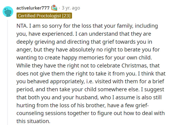 Counseling is the way to go.