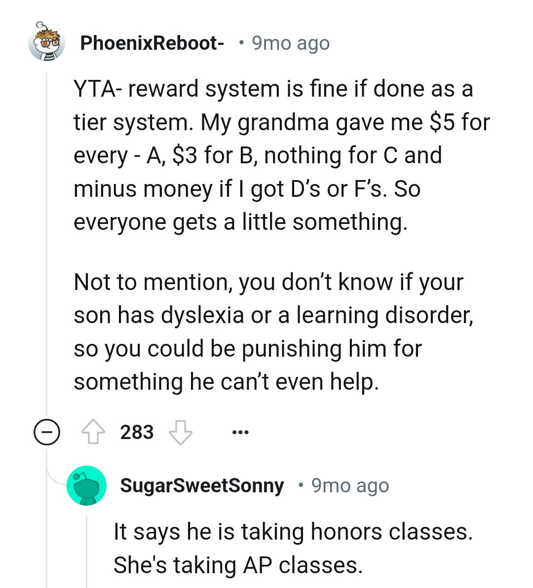 And the comments from other Redditors roll in...