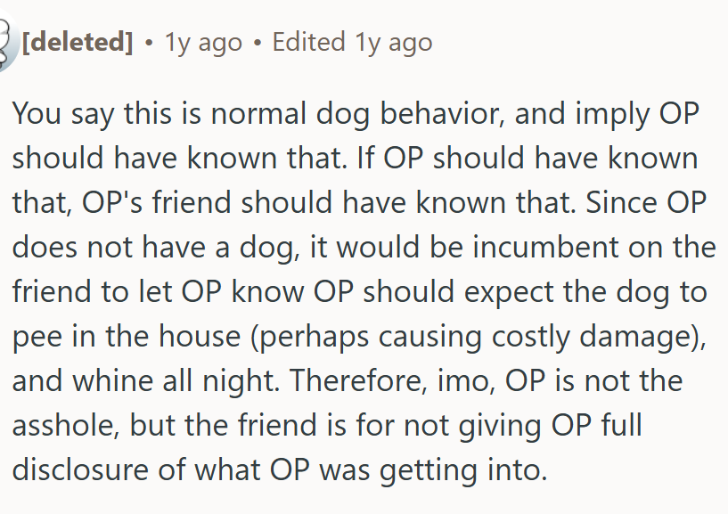 The friend should've warned OP