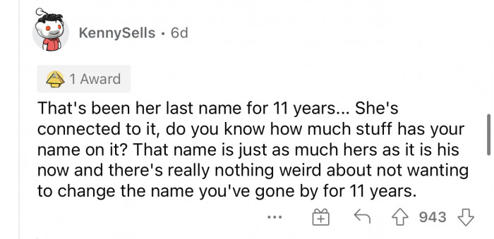 People immediately started jumping into the perspective of her having the surname and building her reputation around it.