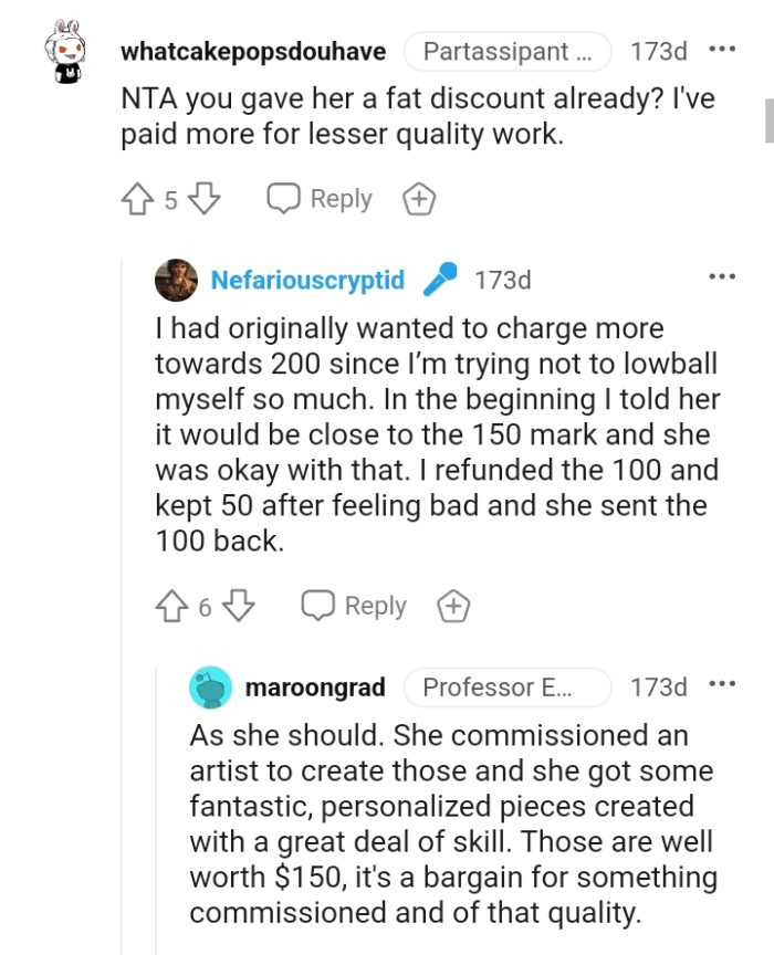 This Redditor has paid more for lesser quality work
