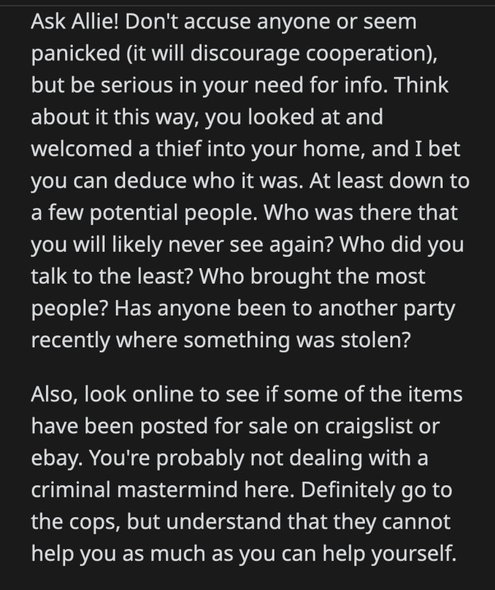 There are some ways for OP to track the thief