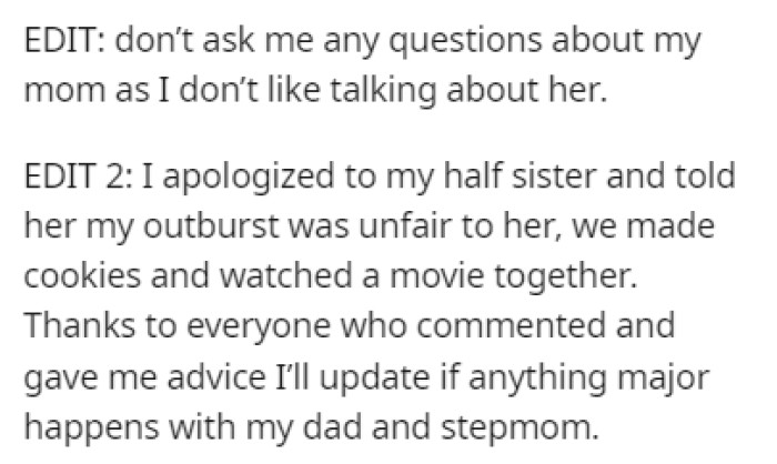 She Also Provided a Few Edits Responding to Comments Left by Other Redditors