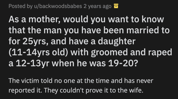 OP posted on another subreddit asking for other women's perspectives.