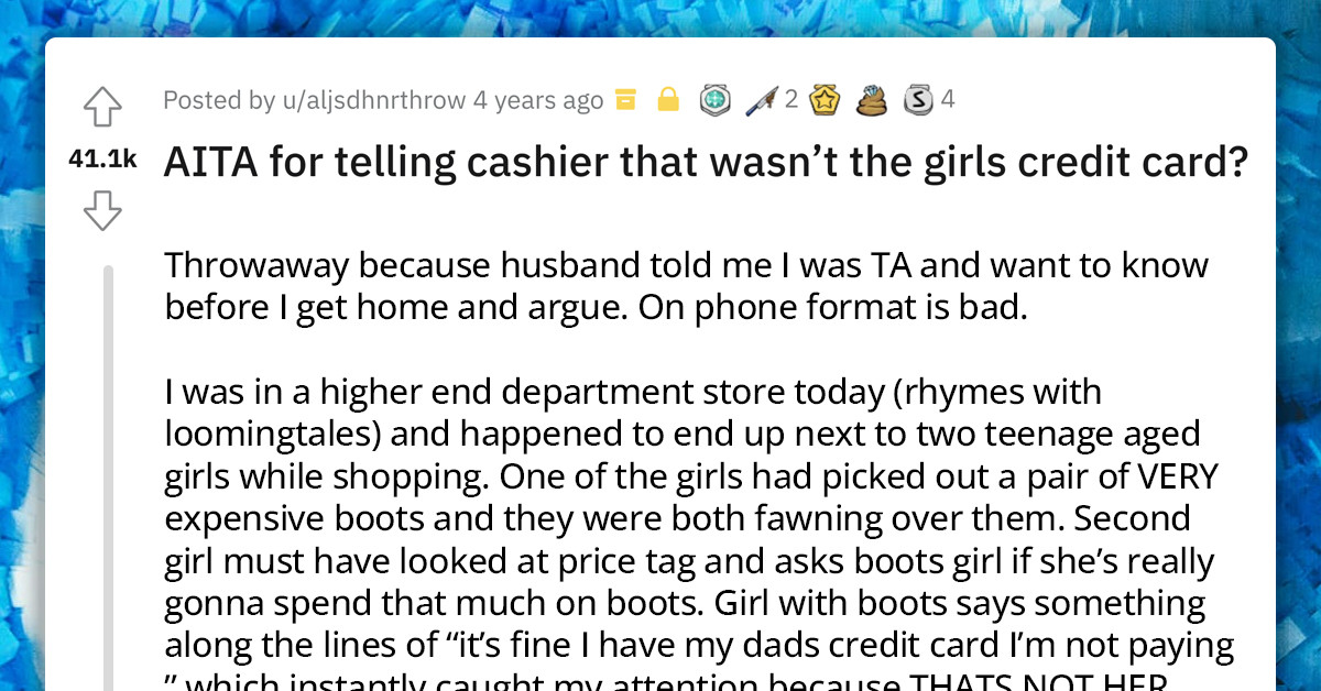 Woman Tells Cashier That One Girl Was Shopping With Her Father's Credit Card, Leaving Her Fuming With Rage