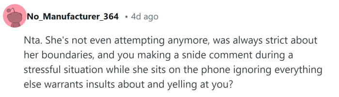 She's not even trying.