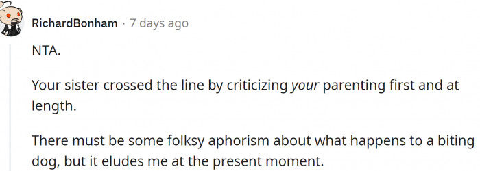 Her sister crossed the line first