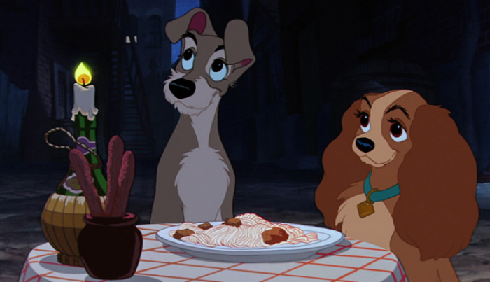 12. Tony’s Spaghetti with Meatballs from the movie, Lady and the Tramp