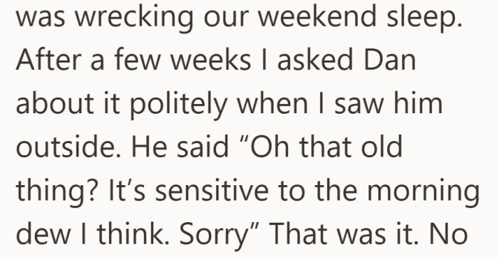 He tried handling it calmly at first, hoping a quick conversation would fix it.