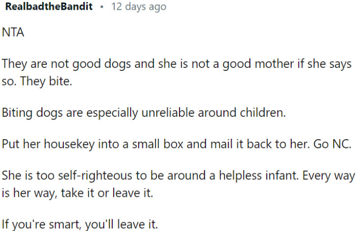The dogs in question have a history of biting, making them unreliable around children.
