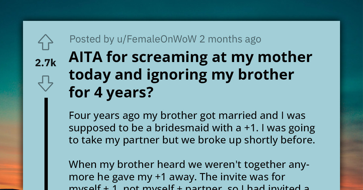 After Four Years Of No-Contact, Redditor Gives One Condition To Attend Brother's Wedding
