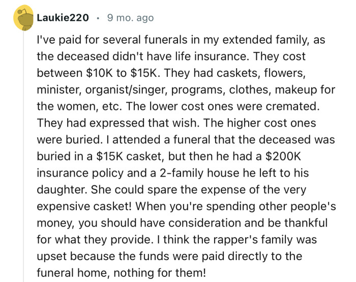 'When You're Spending Other People's Money, You Should Have Consideration and Be Thankful for What They Provide.'