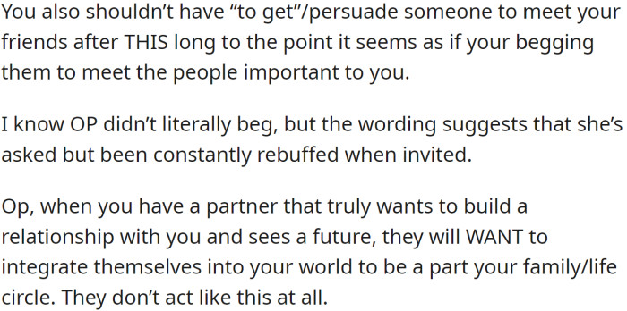 You shouldn't have to persuade your SO to meet your friends.