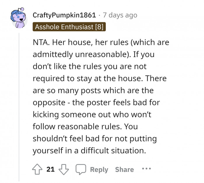 7. OP, expect better treatment from your cousin and experience the worst.