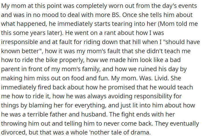This Incident Escalates into a Heated Argument Where OP's Mom Confronts the Partner for Avoiding Responsibility and Being a Poor Parent and Spouse.