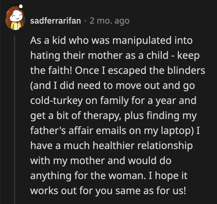 There may be hope for OP's kids to realize what was done to them once they are older.