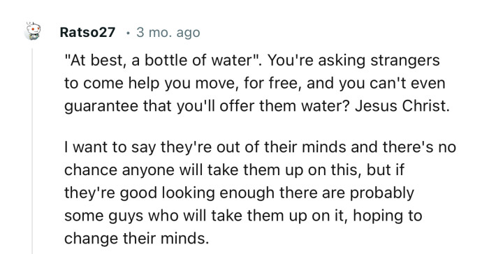 “I want to say they're out of their minds and there's no chance anyone will take them up on this.”