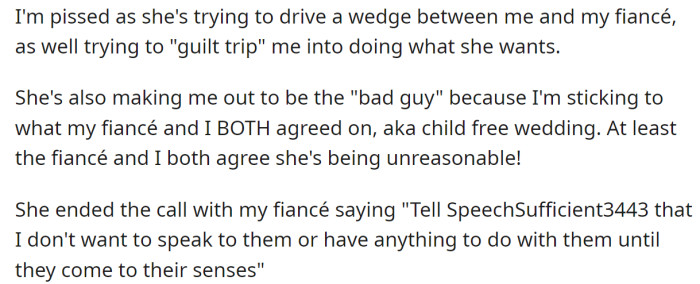 The OP is so annoyed by the MIL's behavior: