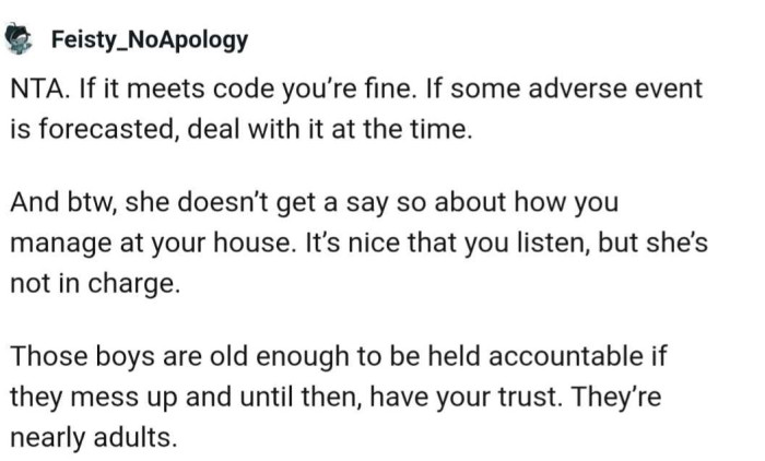 Is it good enough if the addition is built to code?