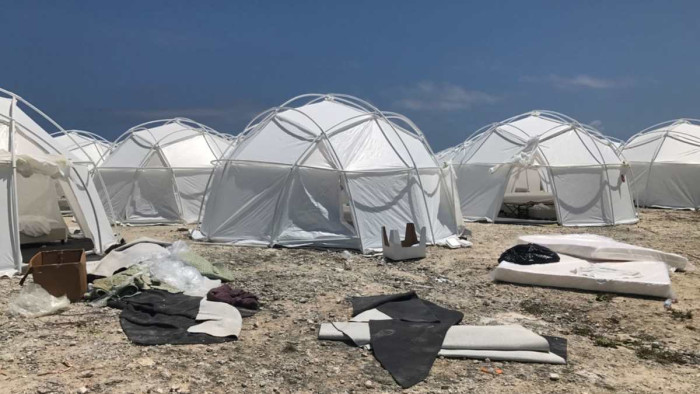 Promotional luxury branding for Fyre Festival, hinting at high-end Bahamas expectations