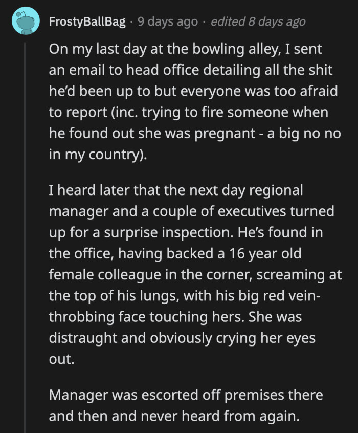 6. I'm pretty sure the police should have been involved