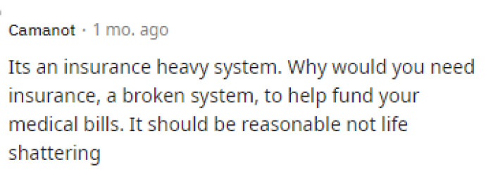 It does seem like many people think that health insurance and overall healthcare are the bigger problems here.