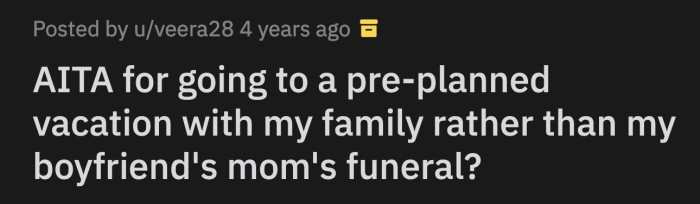 He begged OP and even offered to recoup half of what she spent on the trip to Cabo just so she could come with him