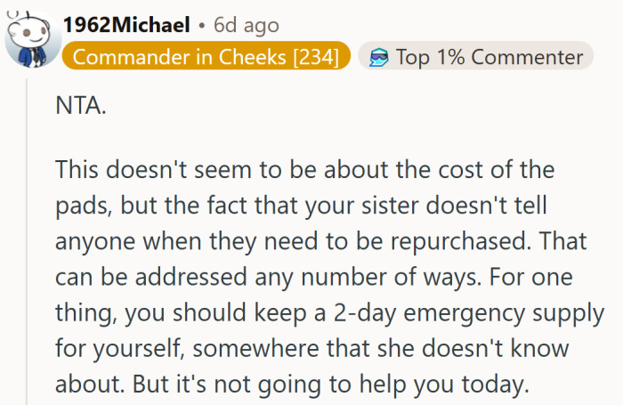 It’s not about the pads — it’s about the communication that somehow never makes it to the shopping list.
