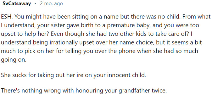 Honoring their grandfather with the chosen name twice is a valid and meaningful decision.