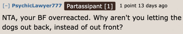 Some users think that only the boyfriend is at fault in this situation