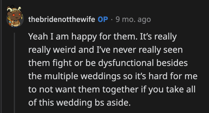 They need help, not a wedding.