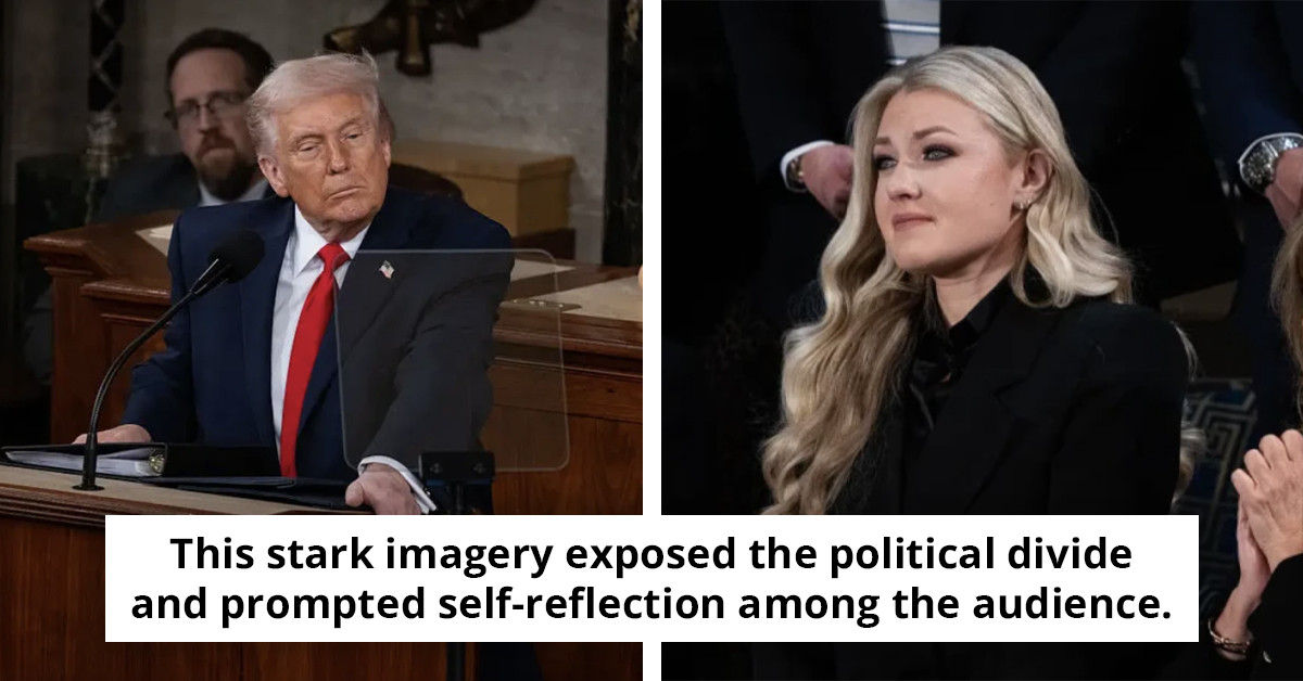 Erika Kirk's three-word expression captured during Trump's State of the Union address