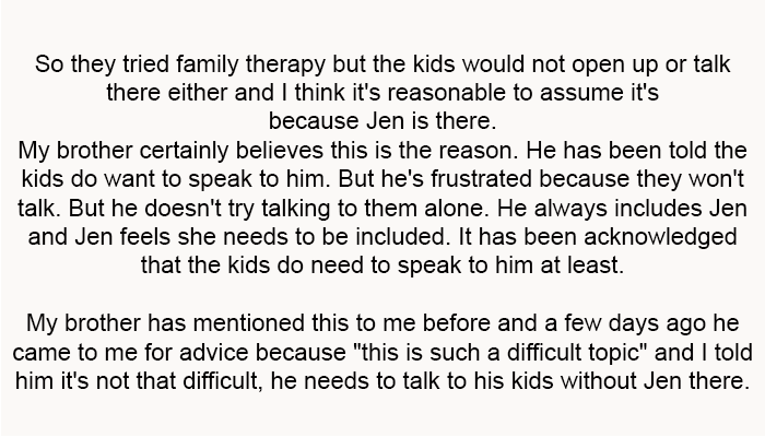 They tried family therapy