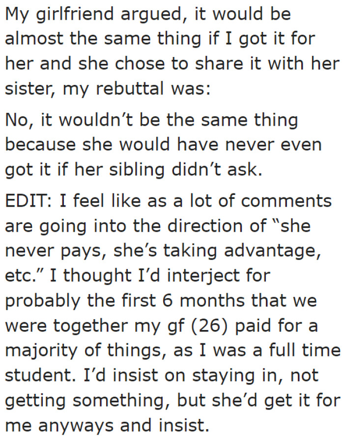 The problem is, it looks like the OP's girlfriend expects him to pay every single time.