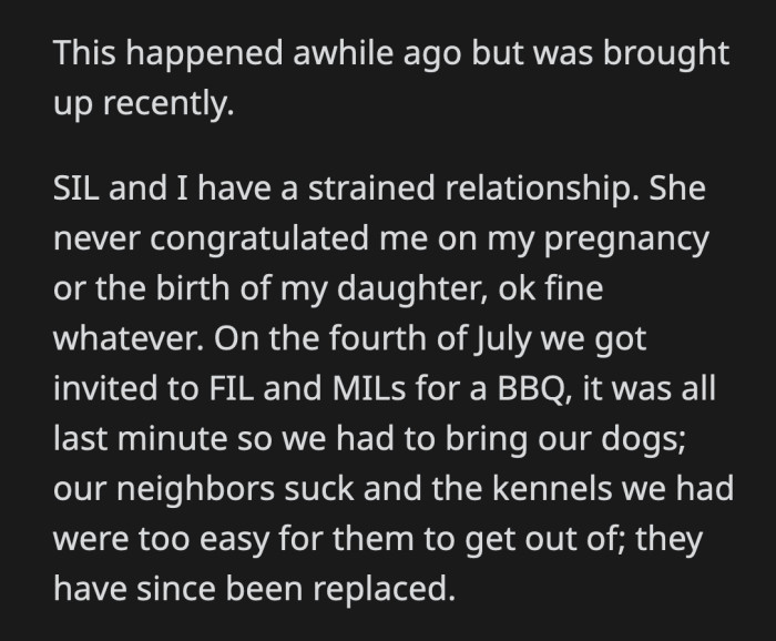 Her SIL refused to interact with her for the rest of the night