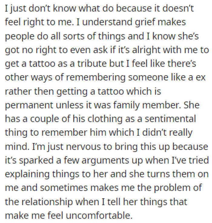 OP feels like the tattoo was too much