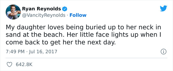 15. We're glad Blake Lively allowed him to live to tell the tale