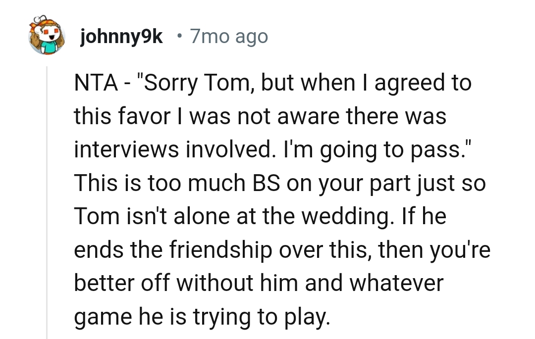 There shouldn't be interviews involved