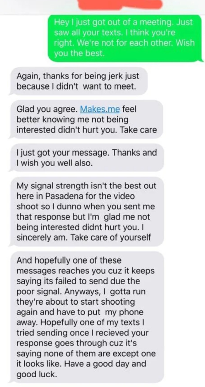 Apparently, the man was in a meeting all along