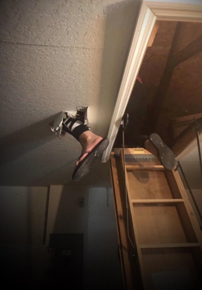 20. My wife wanted to get our Christmas tree down from the attic. I told her not to step on the drywall… She later admitted that she didn’t know what drywall was.