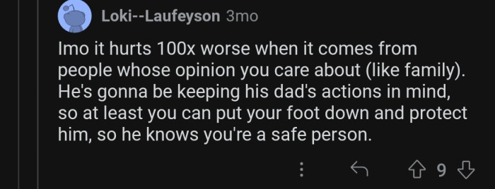 OP needs to prove to her son she's worthy of his trust.